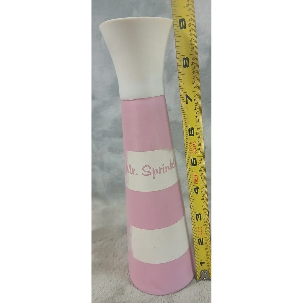 Vintage 1950s Pink Mr Sprinkle Plastic Laundry Bottle Mid Century Kitsch Ironing